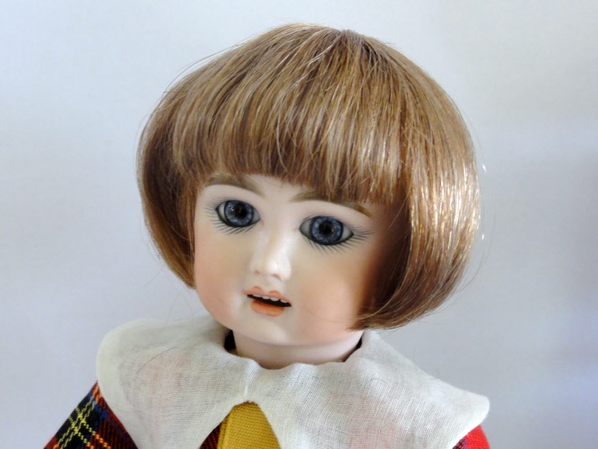 Perruque Poupée Ancienne 100% Cheveux Naturels - T7 (28.5 Cm) - Fabrication Française